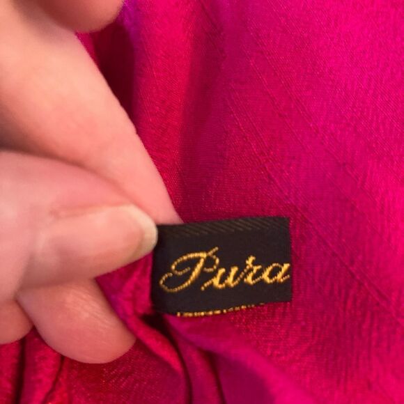 Italian pure silk 3/4 sleeve elegant boxy jacket w/pockets, shell buttons - Picture 6 of 13